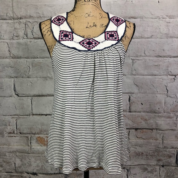 Altar'd State Tops - Altar’d State BOHO Crochet Scoop Neck Flowy Blouse